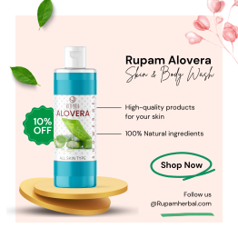 RUPAM Aloe Vera Shower Gel for Men and Women | Soothing and Hydrating with Natural Aloe